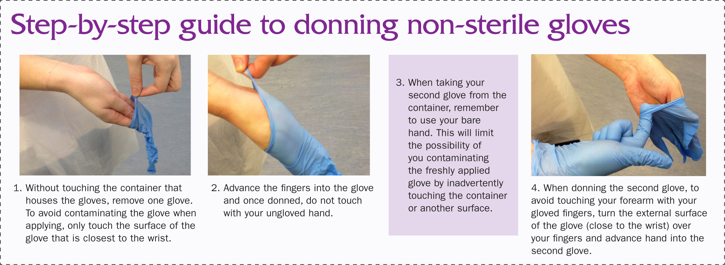 British Journal of Nursing How to apply and remove medical gloves